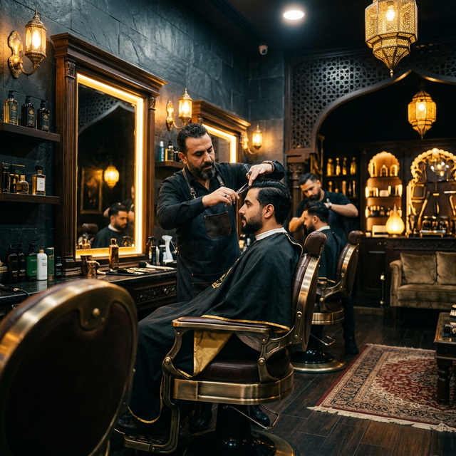 صالون Golden Crown – حلاقة فاخرة